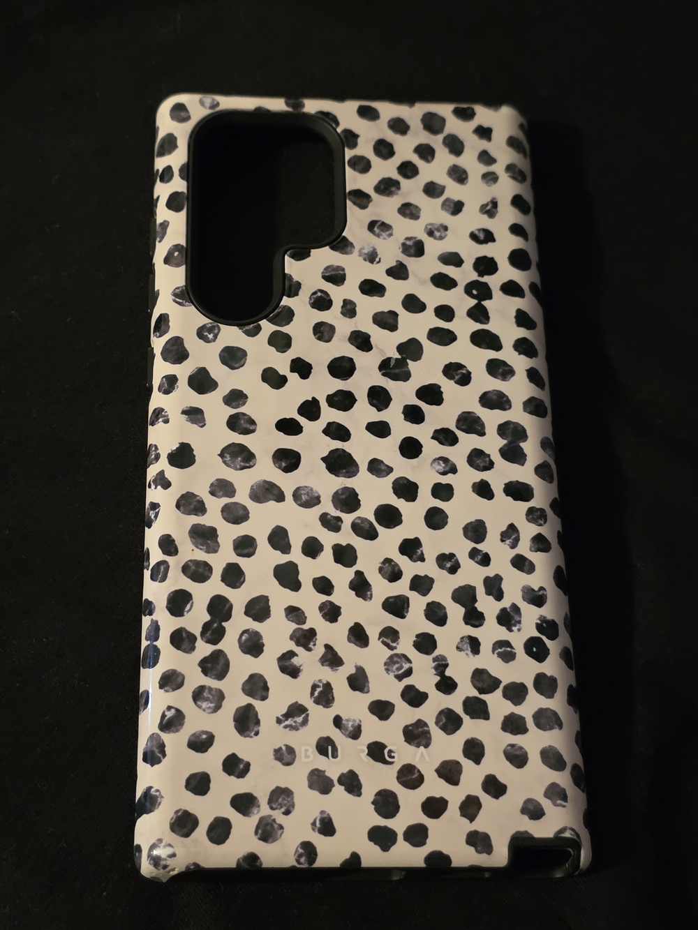 Stylish Black & White Spotted Phone Case - Unbranded